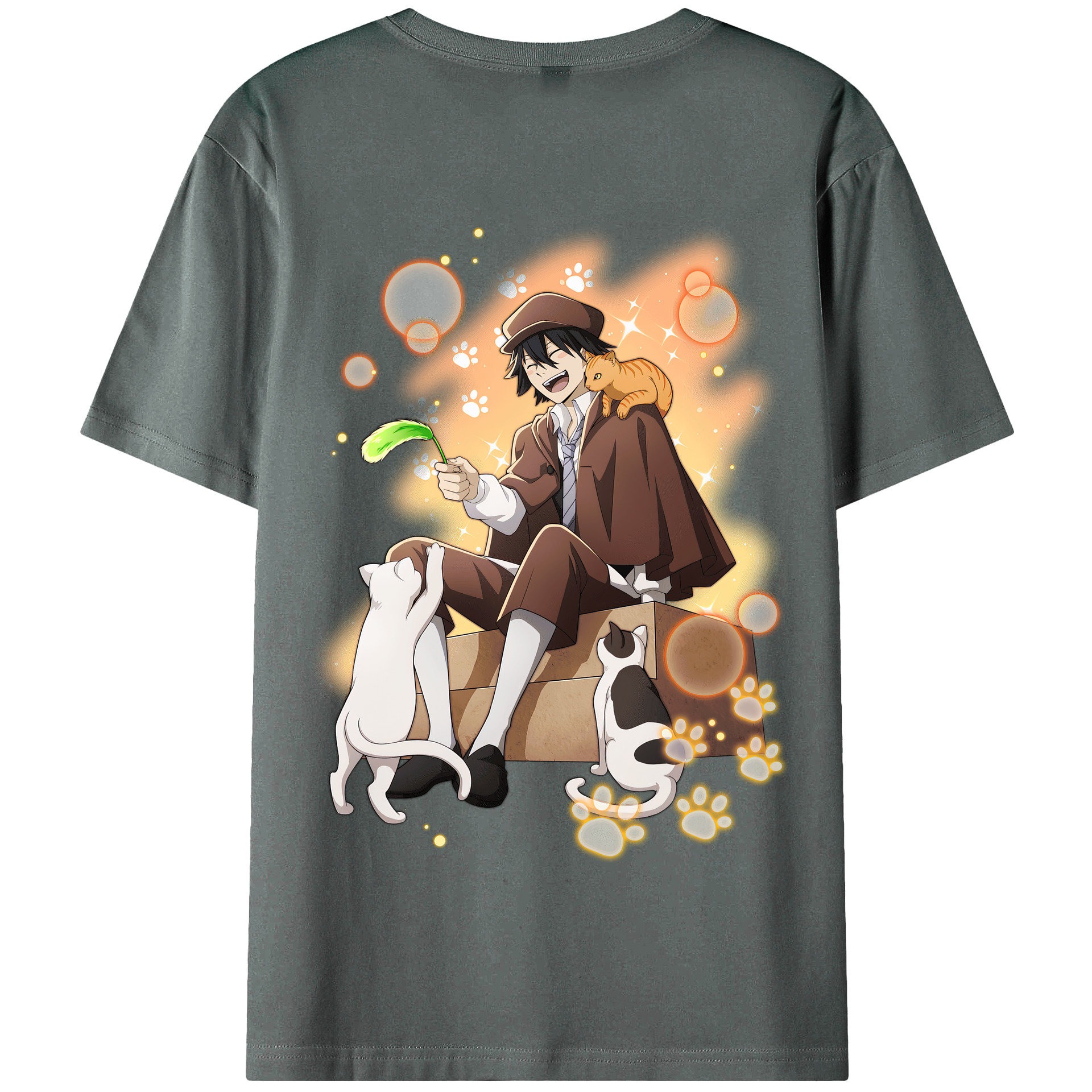 （画像用） 文豪ストレイドッグス Bungo Stray Dogs 綿100％半袖Tシャツ（背面プリント）